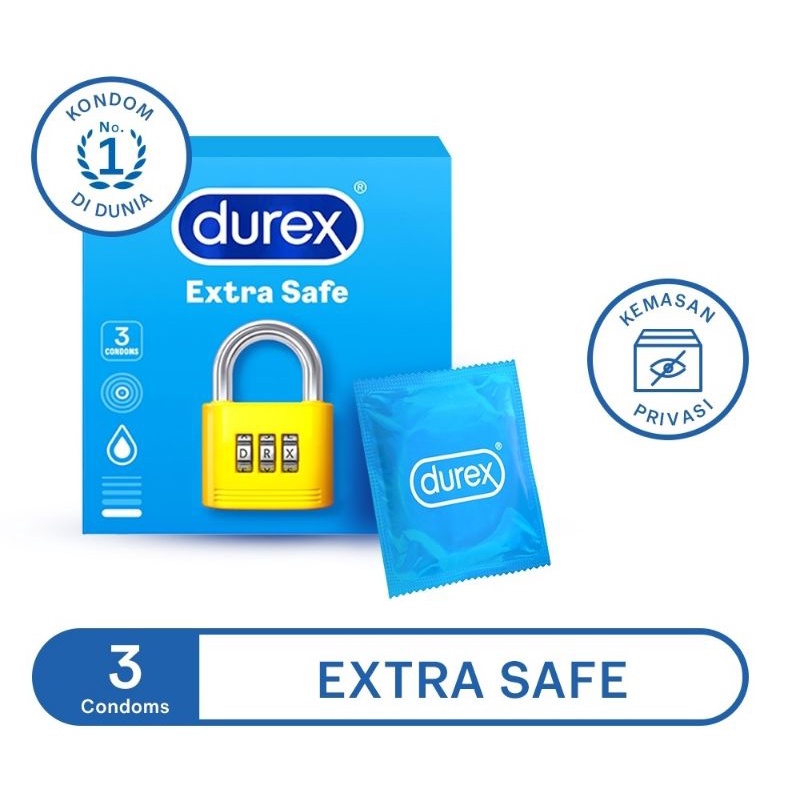 Kondom Durex Ekstra Safe 3s Tebal