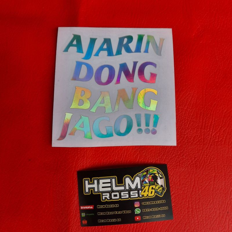 [COD] STICKER AJARIN DONG BANG JAGO - Sticker helm - Sticker motor variasi