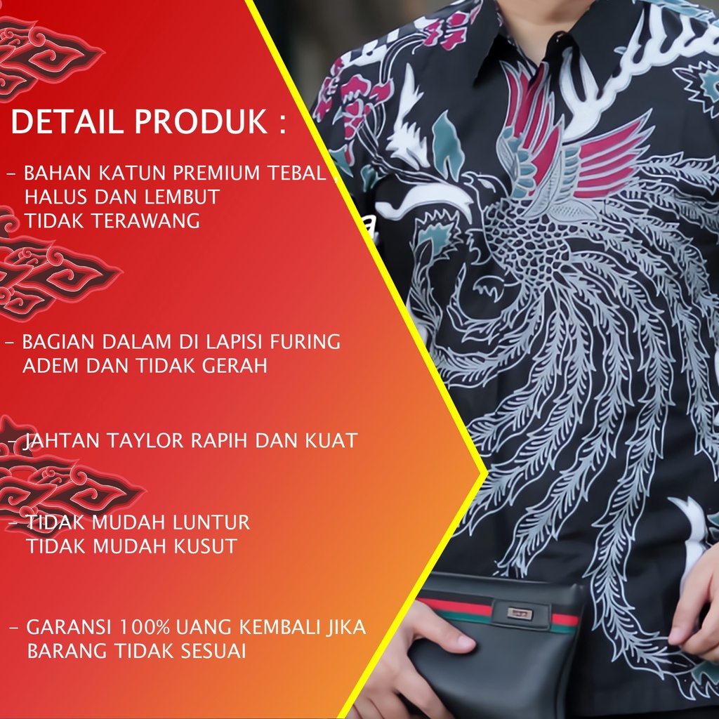 TERLARIS.!! BAJU BATIK PRIA LENGAN PENDEK KEMEJA BATIK PRIA KEREN MODERN BATIK COWOK KEKINIAN PD 023