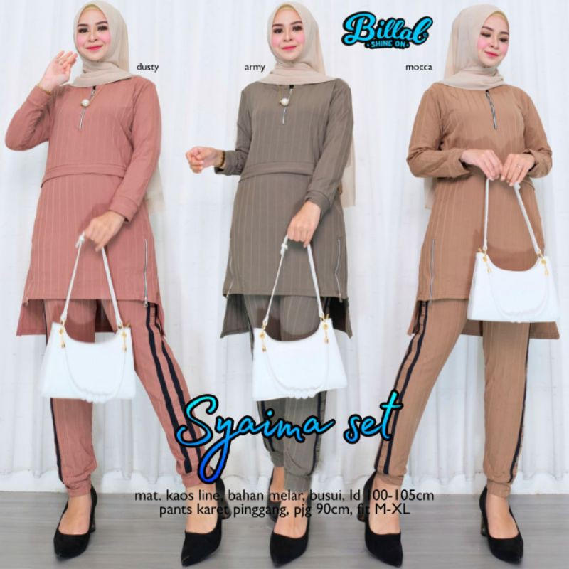 SYAIMA SET BY BILAL / SETELAN TUNIK SPORTY MODIS