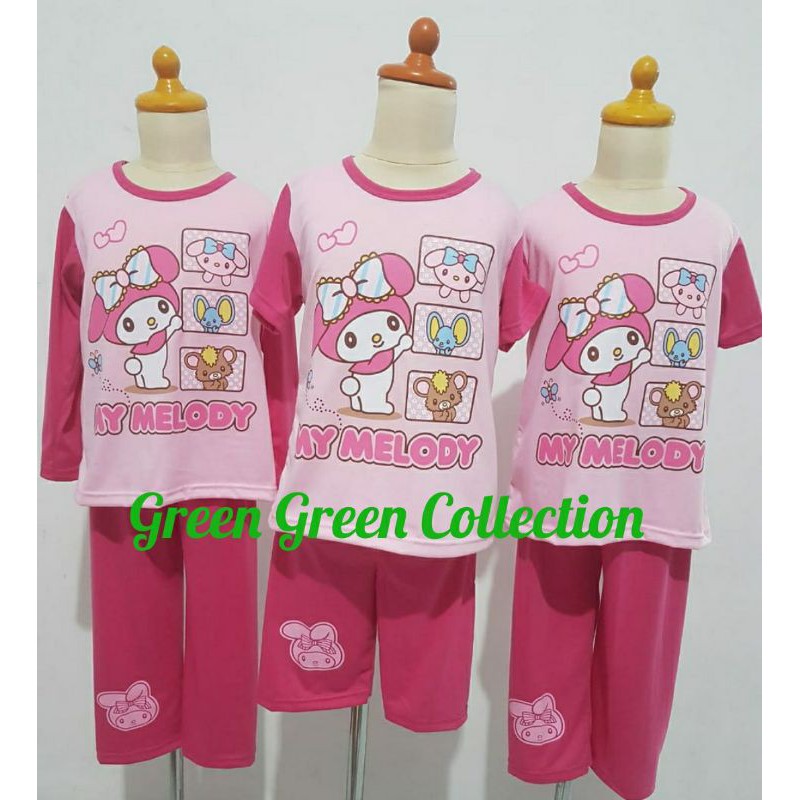 Piyama Stelan Kaos Anak Cewek My Melody Pink