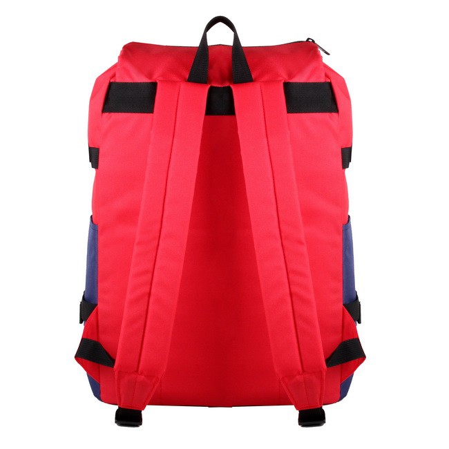 Tas Ransel Cowok / Tas Kuliah / Tas Distro HR Bag [RED + NAVY]