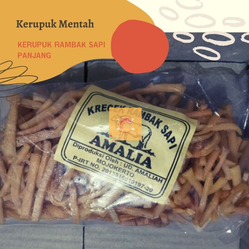 

[250 gr] KERUPUK KULIT SAPI PANJANG / KRUPUK MENTAH KULIT KRECEK RAMBAK KULIT