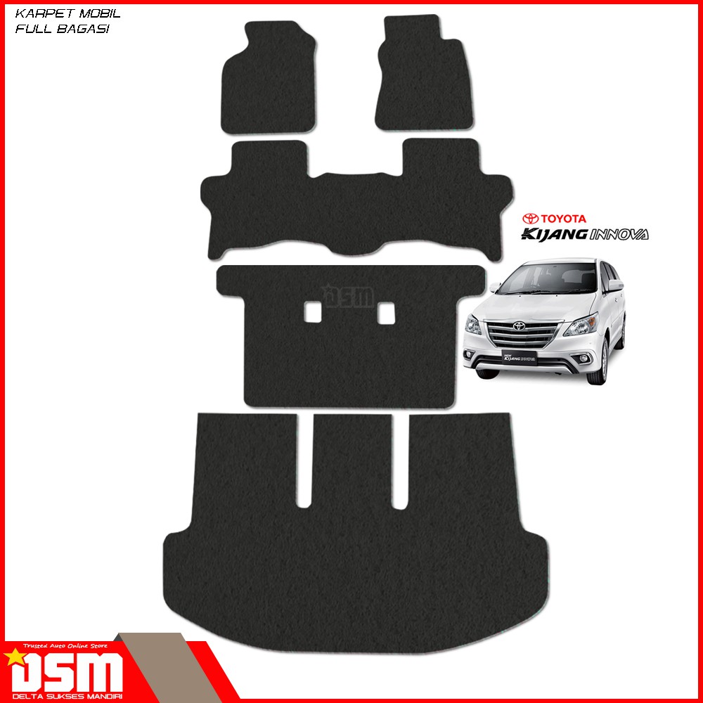 Karpet Mobil Mie Kijang Innova (&lt;2015) Full Bagasi / Karpet Mobil Innova / DSM