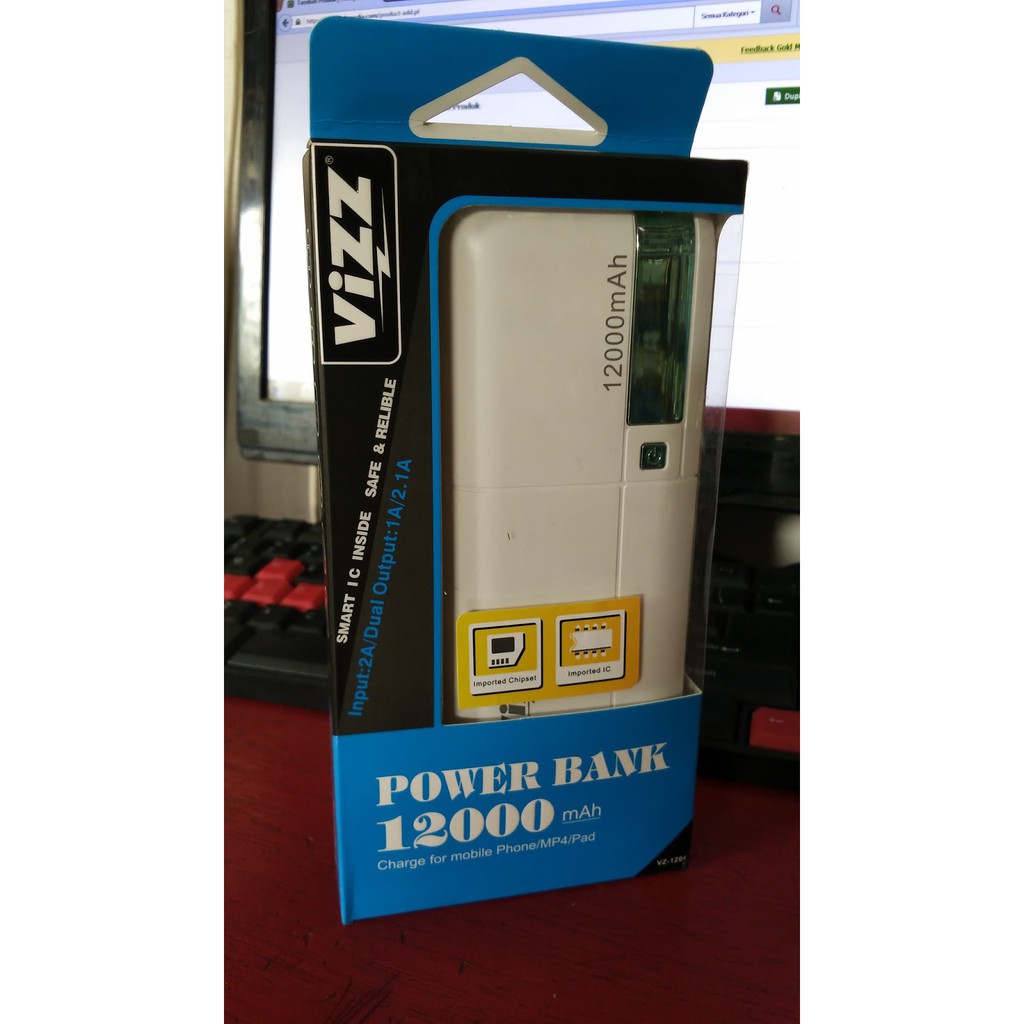 Power Bank Vizz 12000mah Original