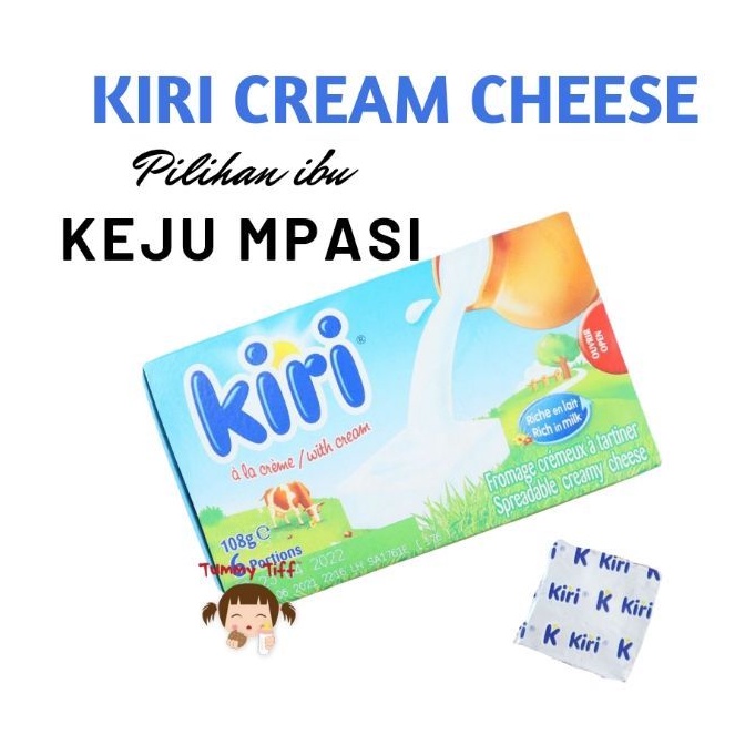 Keju Kiri Cream Cheese  108gr / Keju Kiri Mpasi bayi / Kiri Cream Cheese Mpasi bayi