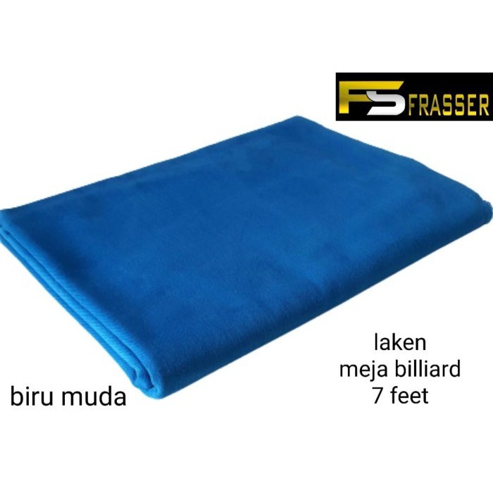 Frasser Laken Kain Meja Billiard Karpet Meja Billiard 7 feet Biru Muda sms