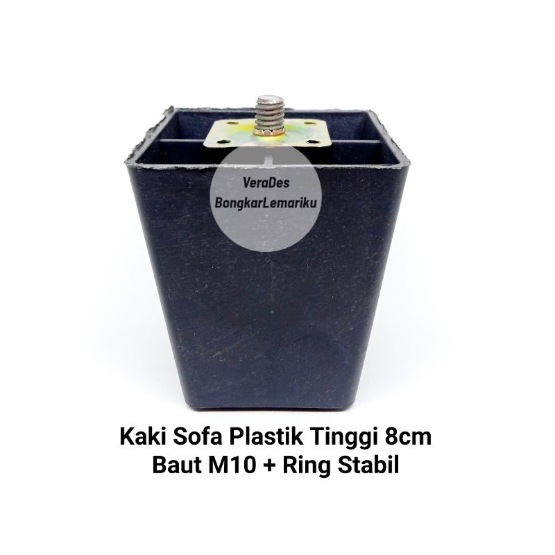 Kaki Sofa Plastik Tinggi 8cm