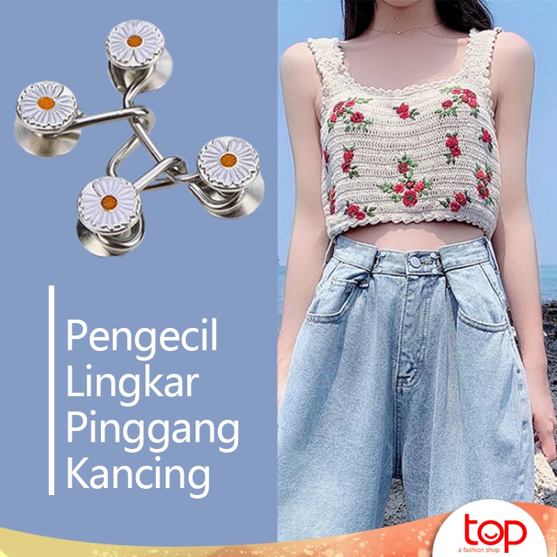 [FREE BOX] Kancing Jeans Pengecil Pinggang Celana Jeans Model Jarum tusuk