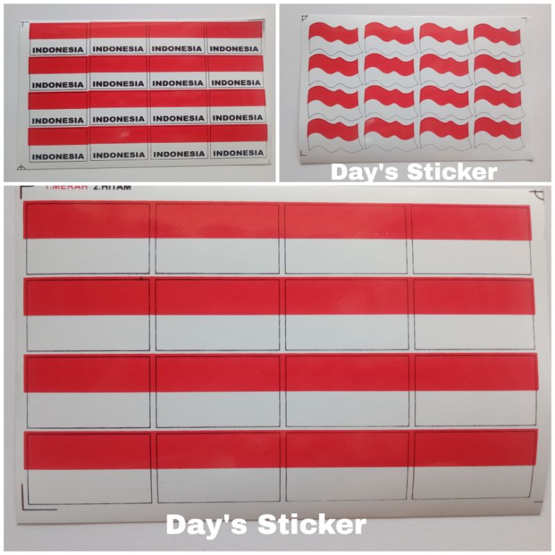 

Sticker Bendera Merah Putih Ukuran 13cmx21 cm Buat di Pipi dll Harus Di Guntingin