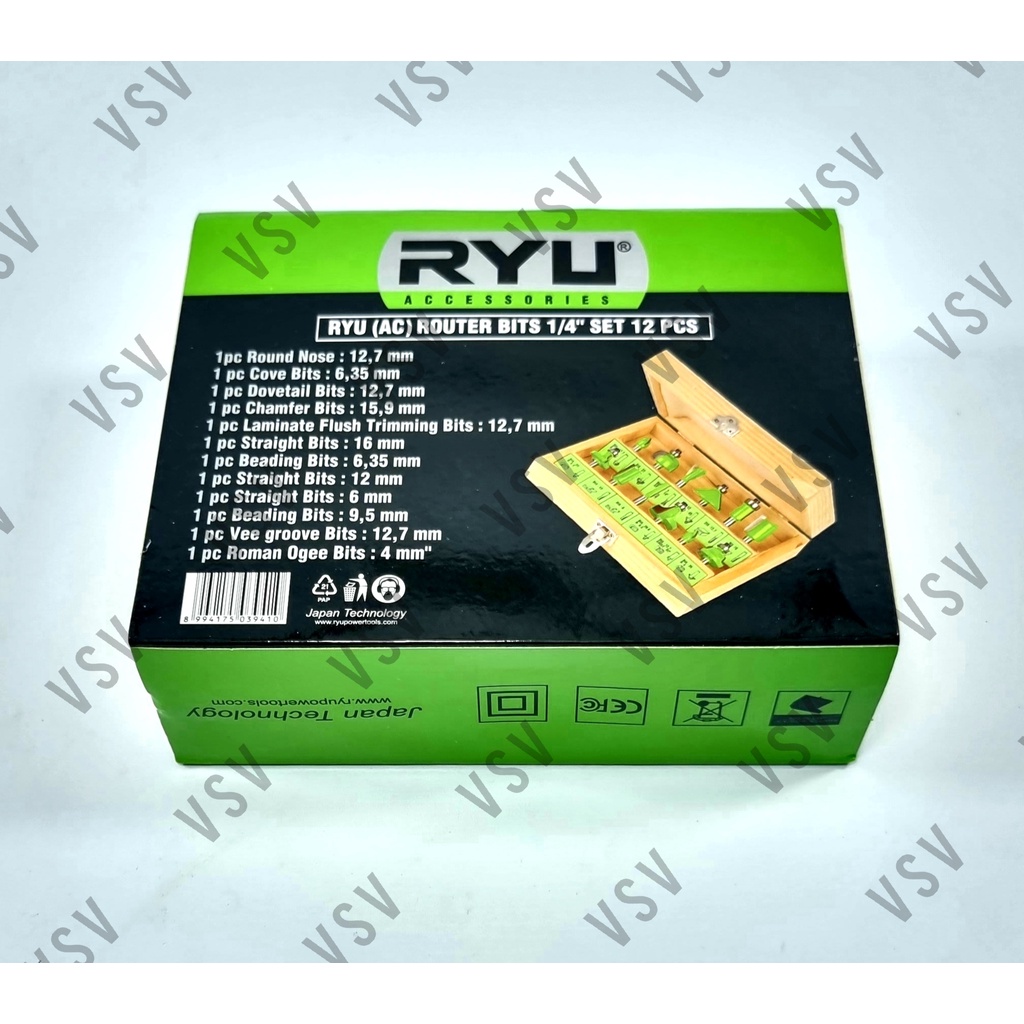 RYU RTR6-1 + Mata profil Wood Trimmer Mesin Profil Kayu Mesin Router kayu