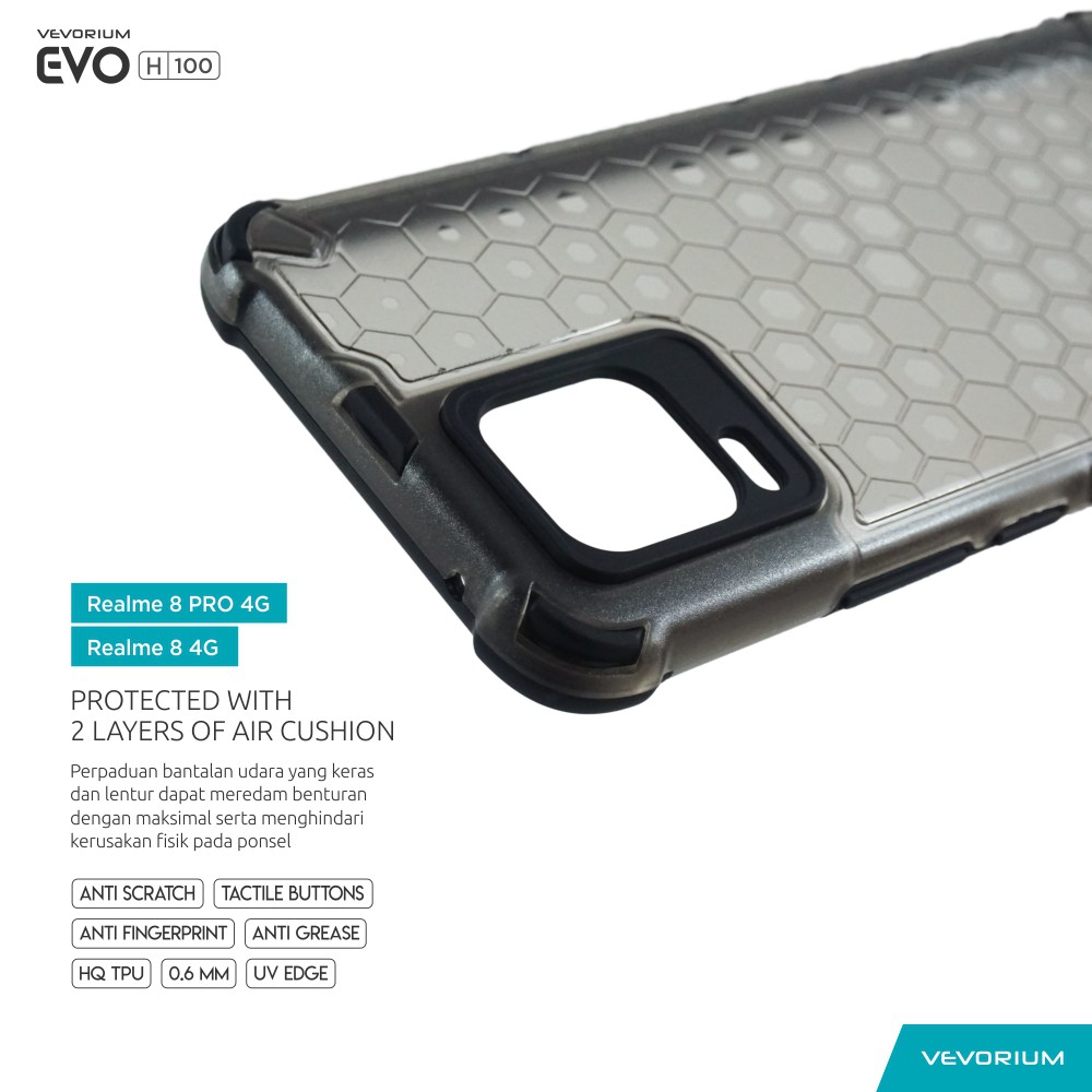 VEVORIUM EVO H100 Realme 8 PRO 4G Realme 8 4G Hybrid Case Hard Case Softcase