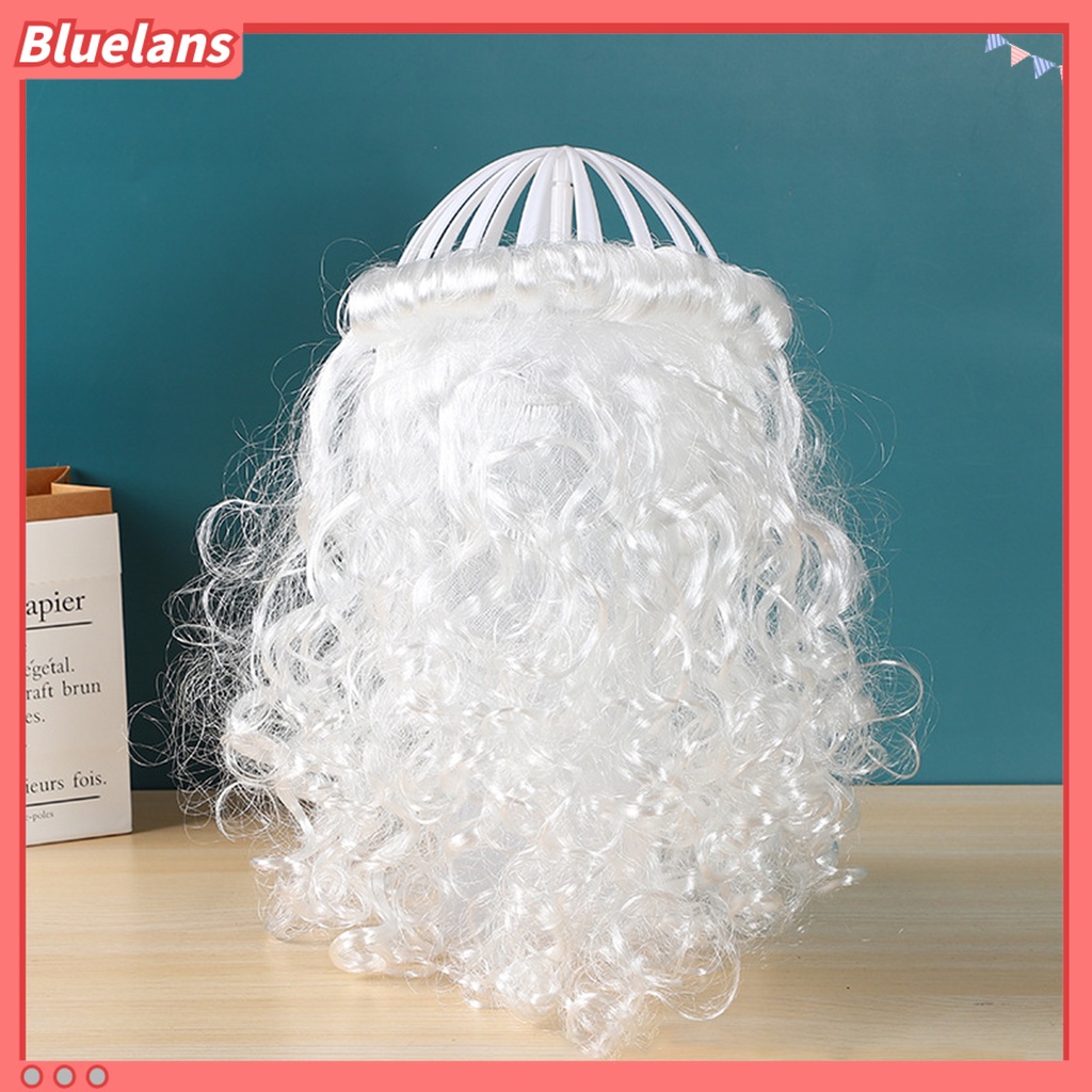 Bluelans 50 / 80 / 120g Jenggot Santa Claus Bahan Plastik Untuk Dekorasi Natal