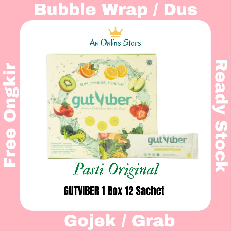 

GutViber | Minuman Serat | Fiber Drink | Detox Rasa Sayur - Isi 12 sch