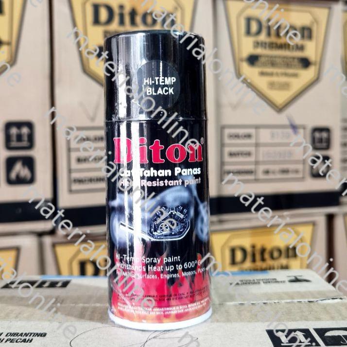 ➣ Pilox Pylox DITON Cat Semprot Knalpot Anti Panas HiTemp Hi Temp Black Silver 150cc 150 cc kecil ♠