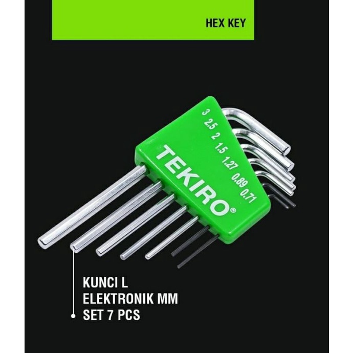 Tekiro Kunci L Set 7 Pcs Kecil Set Kunci L Elektronik Mini Isi 7 pcs Jam  Handphone