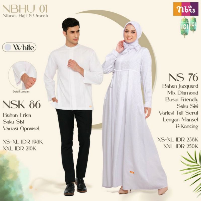 BAJU COUPLE NIBRAS TERBARU 2021 / BAJU NIBRAS COUPLE NBHU01 / BAJU MUSLIM COUPLE /BAJU COUPLE MUSLIM