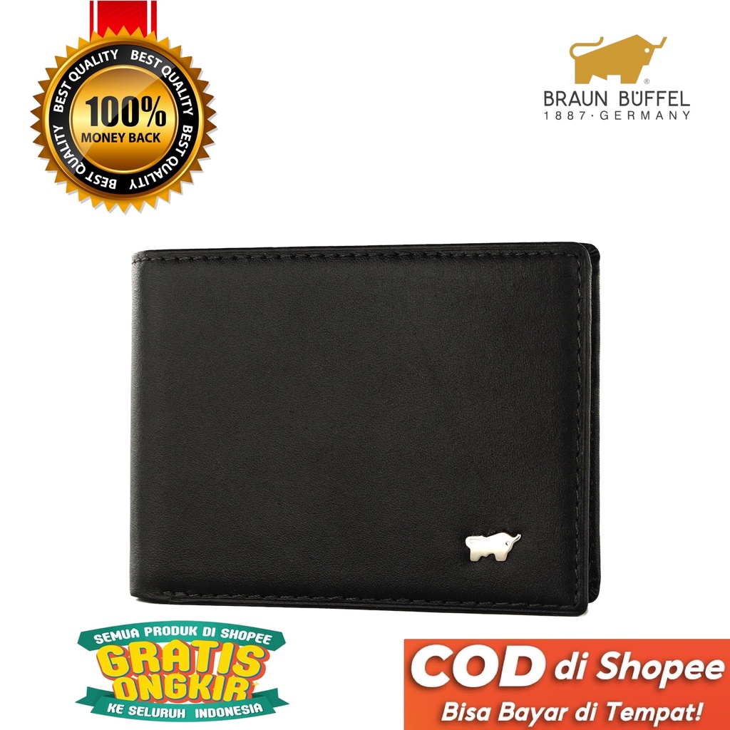 TOKOKOE - Dompet Pria model Tidur bahan Kulit Premium Dompet Lipat - BB 5237 Black