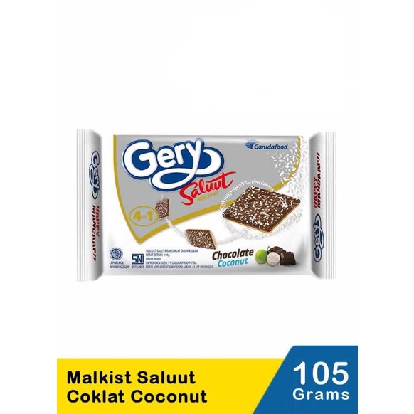 

Gery Crackers Malkist Saluut Coklat Coconut 105G