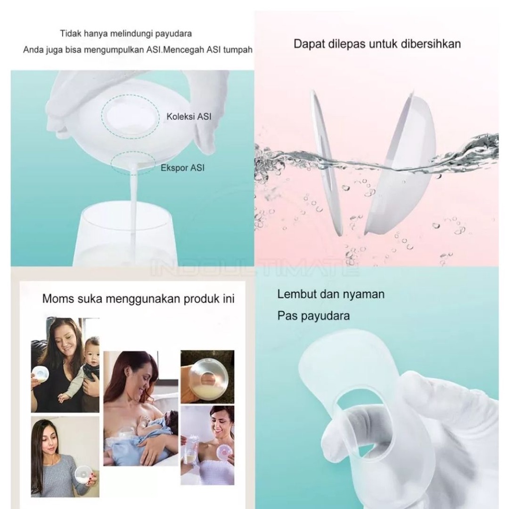 Penampung ASI Breast Milk Silikon Collector Shield Shell Breastpad Breast Pad Avent| Breast Pad Washable