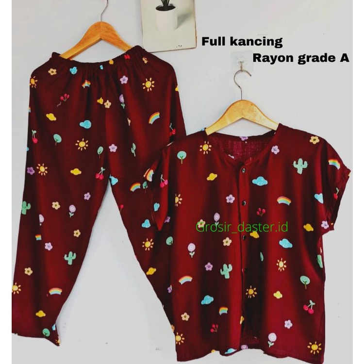 PIYAMA KANCING HITS PIYAMA KANCING BUSUI | PIYAMA RAYON | HOMEWEAR