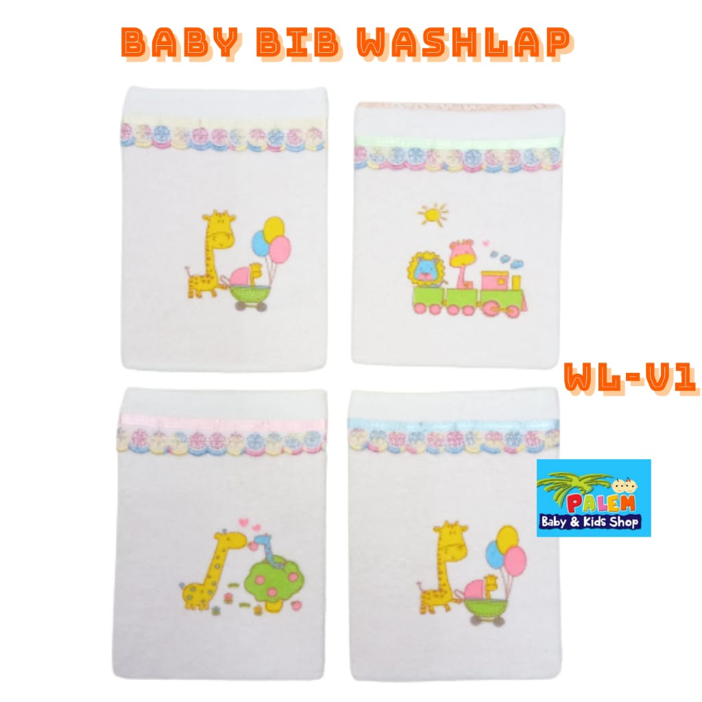 Waslap Bayi Baby Bib Kotak/Waslap Tangan Mandi Bayi Bahan Lembut /Waslap Bayi