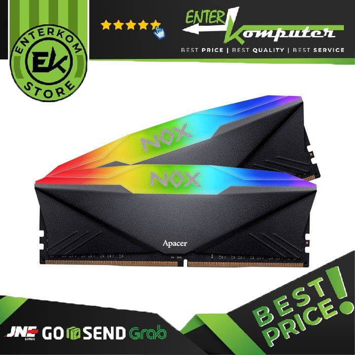 Apacer DDR4 PC25600 3200Mhz Dual Channel 32GB (2x16GB) - NOX RGB Aura2