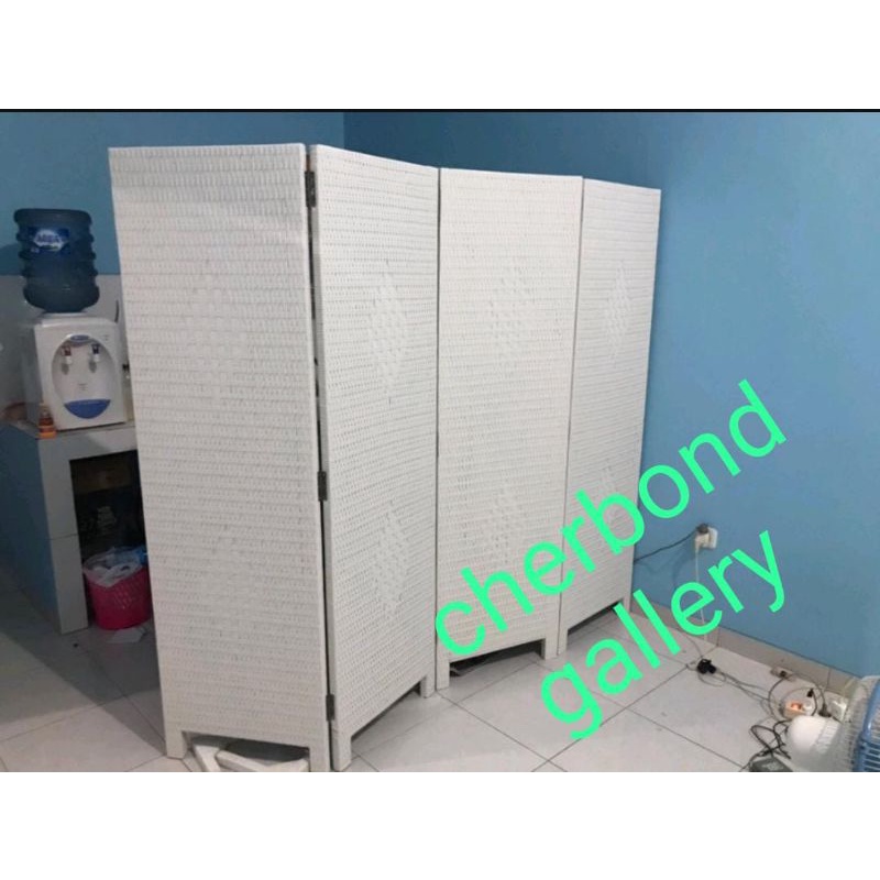 Sketsel Rotan Sintetis Pembatas Ruangan isi 4 Pintu