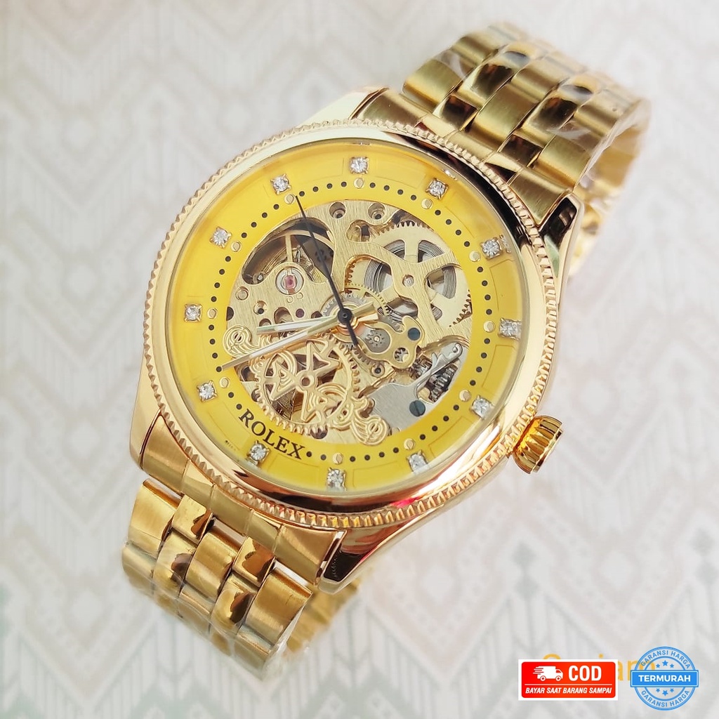 Jam Tangan Rolex Automatic Rantai Gold Jam Tangan Automatic