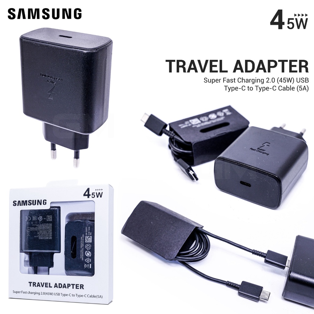 Charger Samsung S20 S21 45w  USB Type C to Type C Super Fast Charging Original Ori 99