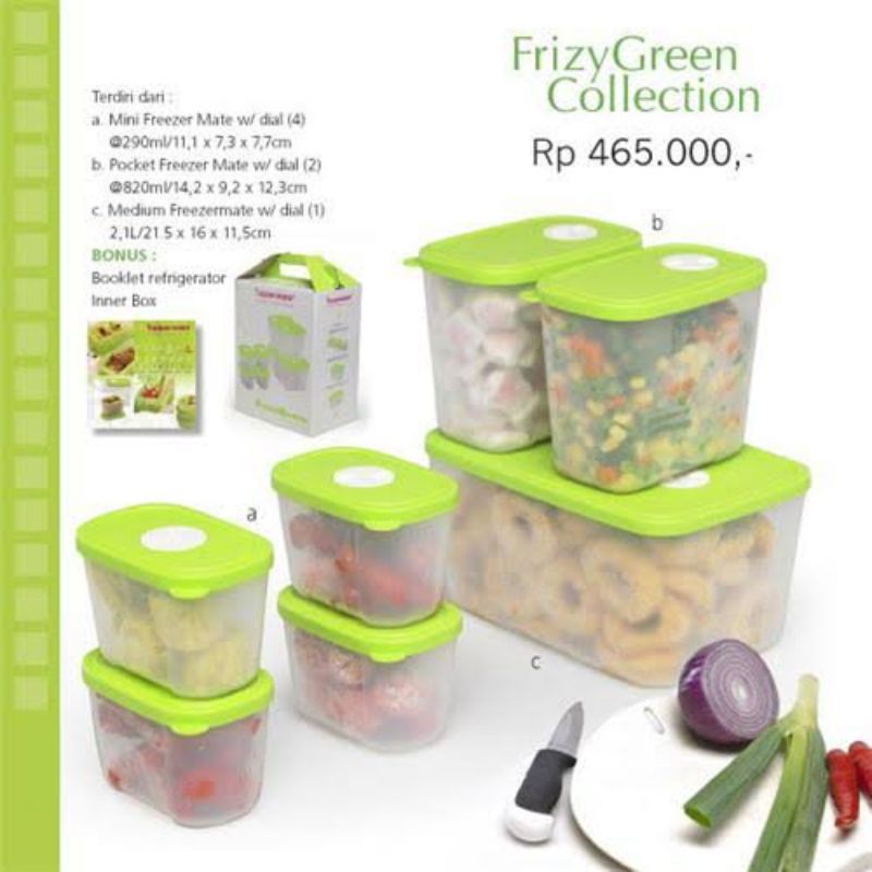 Tupperware Frizy Green Collection