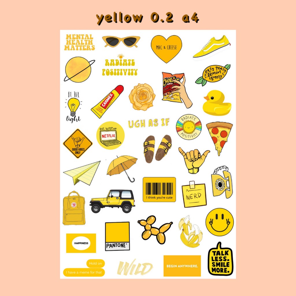 

STICKER TUMBLR YELLOW 0.2 A4