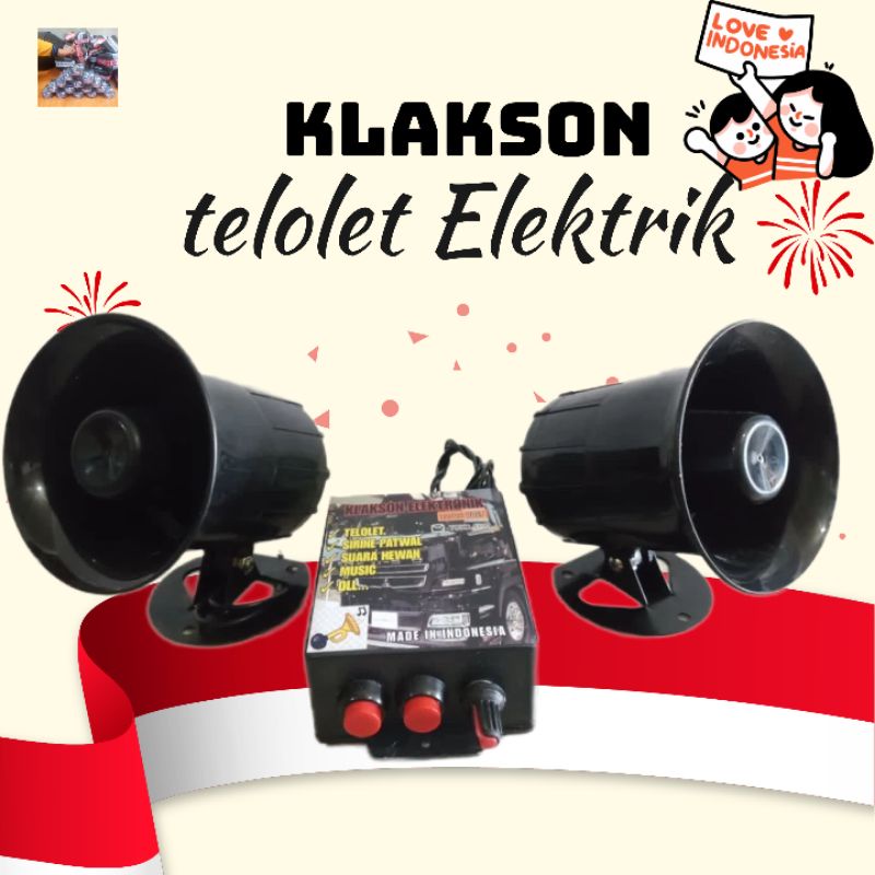 klakson telolet 12 volt 24 volt elektronik klakson mobil motor