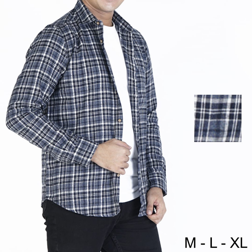 Kemeja Flanel Casual Pria merk Esprit Bahan Premium #fl.esprit.01
