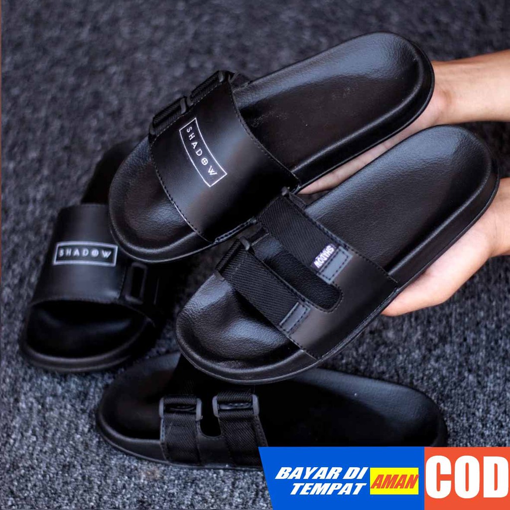 ABRHM FLUX Sandal Slide Pria Sandal Slop Pria Kulit Pu Sendal Selop Cowok / Cowo Keren Ori Kekinian