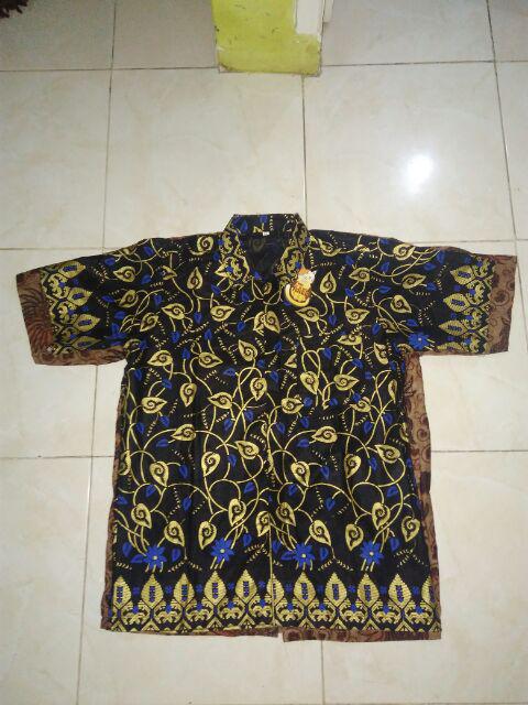 Diskon Bswart Batik Hrb026 Kenongo Hem Pendek Padi Pekalongan M L Xl Batik Pria Murah Modern Grosir