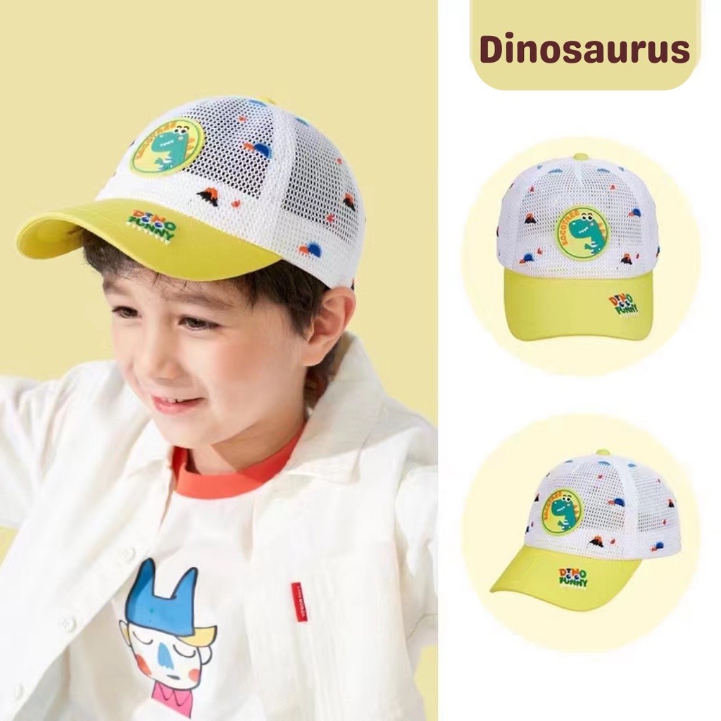 Topi Anak Kocotree / Kids Baseball Cap Kocotree / Sinar UV / Topi anak-anak / Laki-laki dan perempuan / Unicorn / Hiu / Dinosaurus / Kelinci / Hats / Caps / Kids