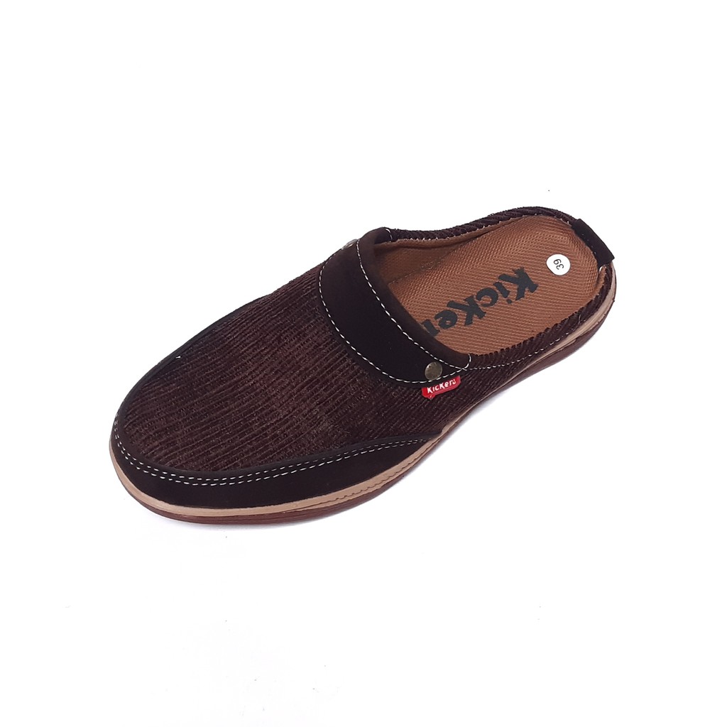 Sandal Selop Pria Sendal Bustong Selop Coklat Tua