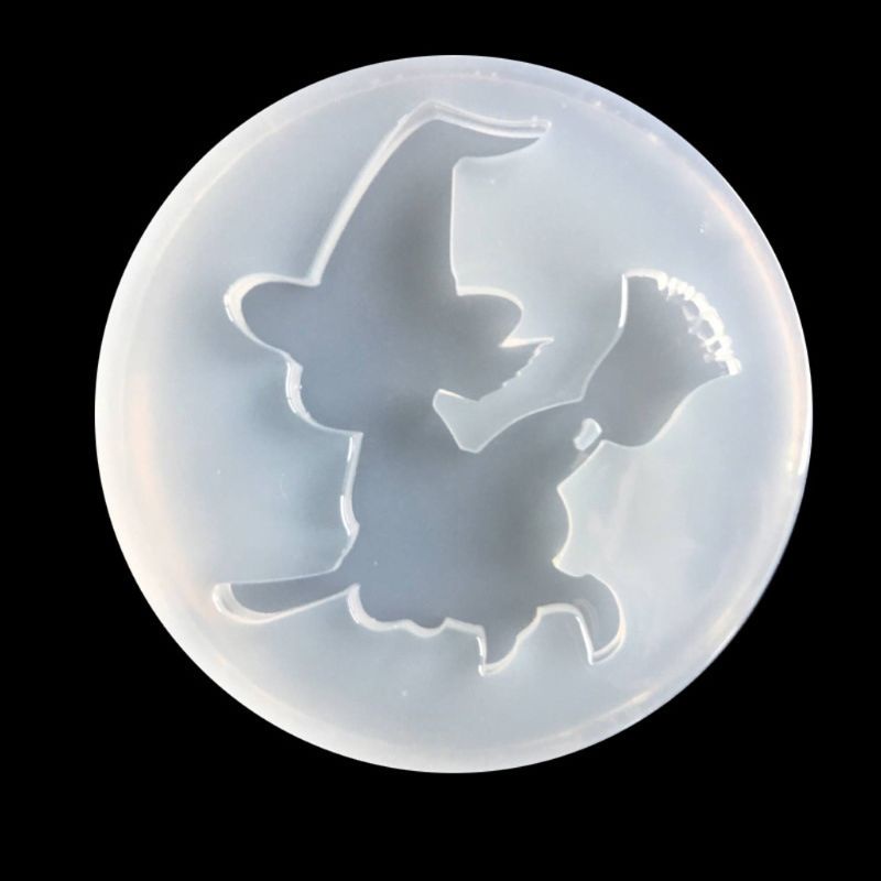 SIY  Halloween Witch Pendant  Mold Epoxy Resin Silicone Mold Jewelry Making Art Craft