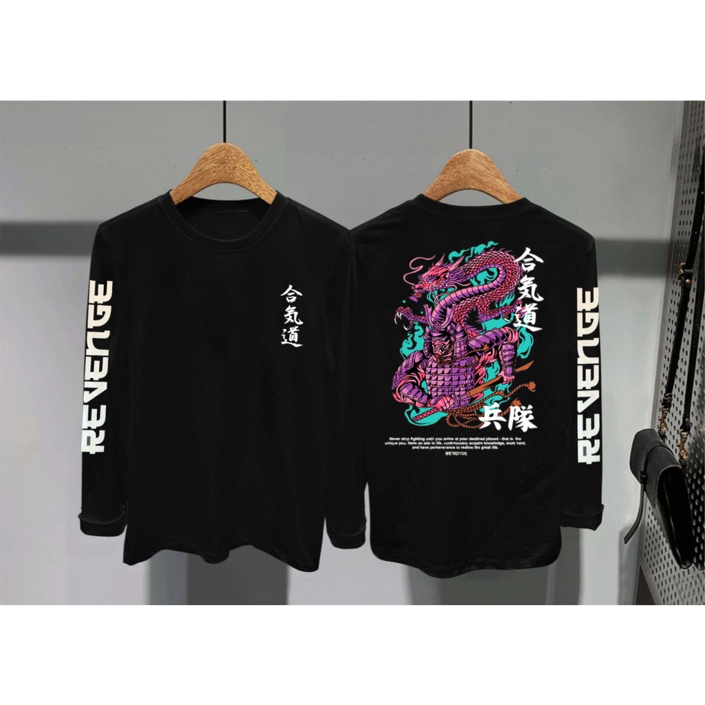 Kaos Pria Distro Samurai Ungu LP / Baju Kaos Pria / Atasan Pria / Tshirt Pria / Kaos Pria Lengan Pan