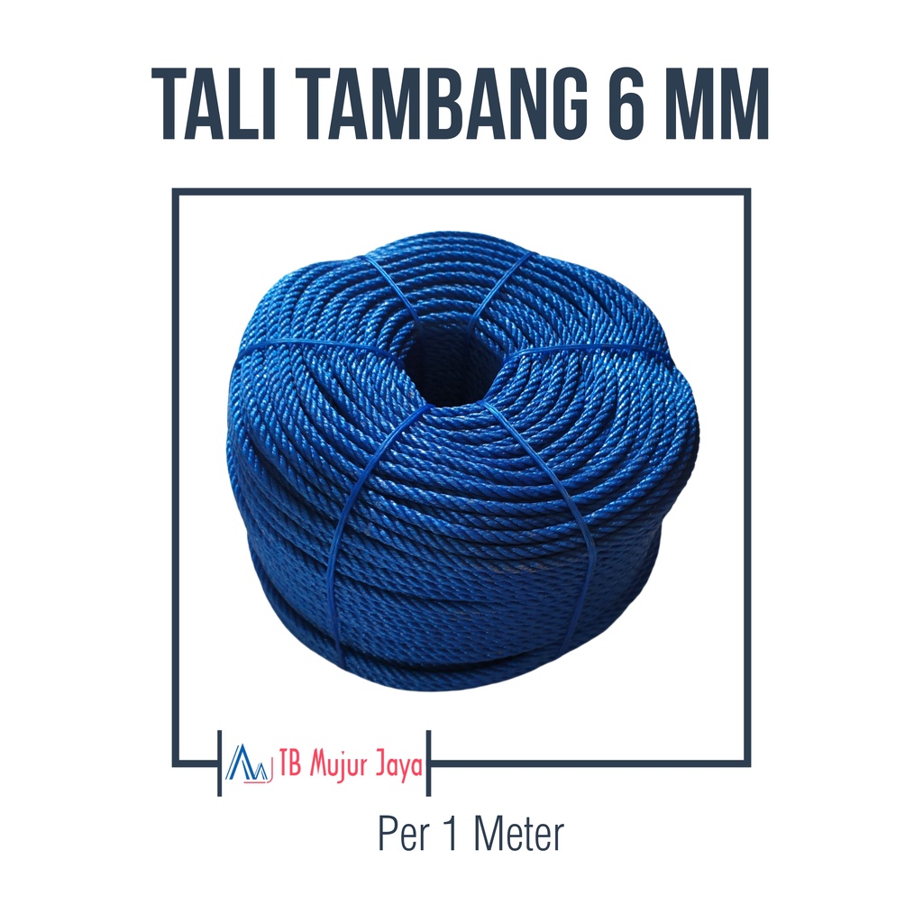 Jual Tali Tambang / Tali Jemuran / Tali Tampar / Kenur 6 mm Harga per 1