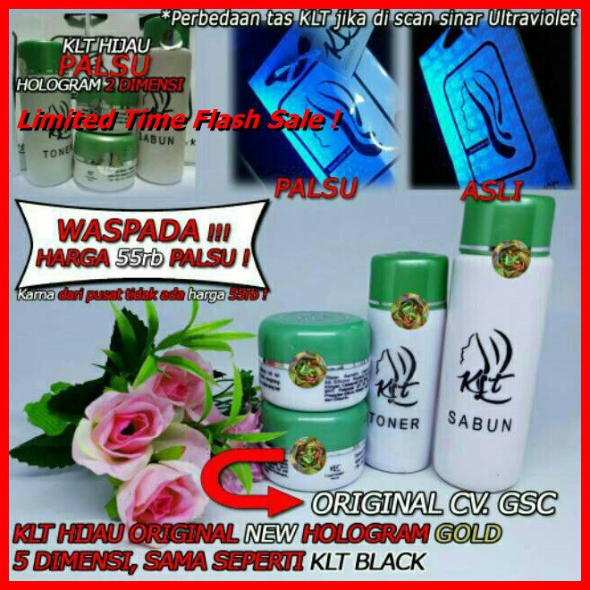 Cream KLT HIJAU ORIGINAL / Cream KLT HIJAU IJO / CREAM KALIMANTAN IJO HOLOGRAM 5 DIMENSI