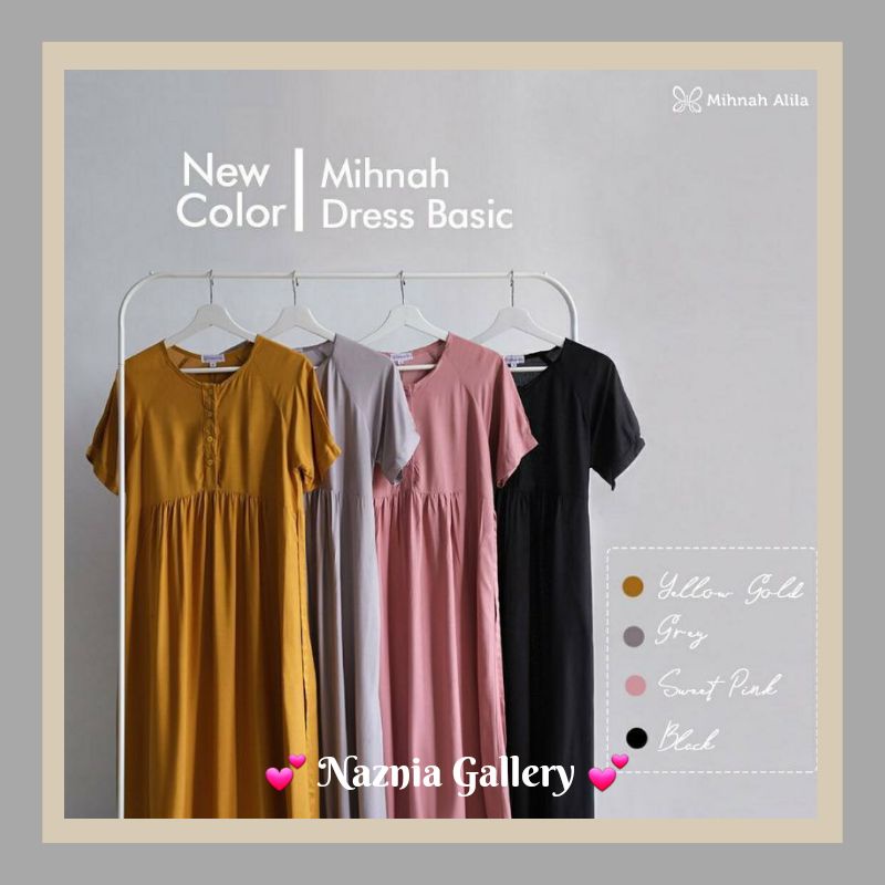 Mihnah Basic Dress HIJAB ALILA | Pakaian Rumah Baju Dalaman Gamis