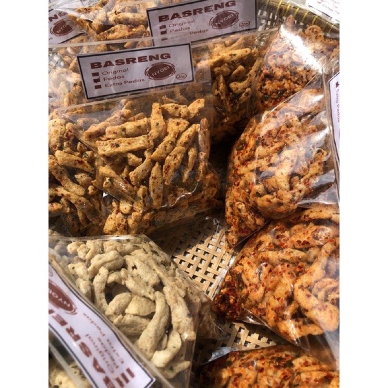 Basreng pedas &amp; original daun jeruk khas tasikmalaya