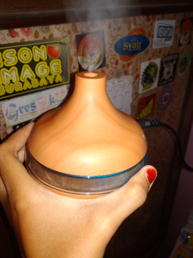 Ultrasonic Humidifier Aroma Essential Oil Diffuser 300ml - Humi Kjr-j003 - Wooden