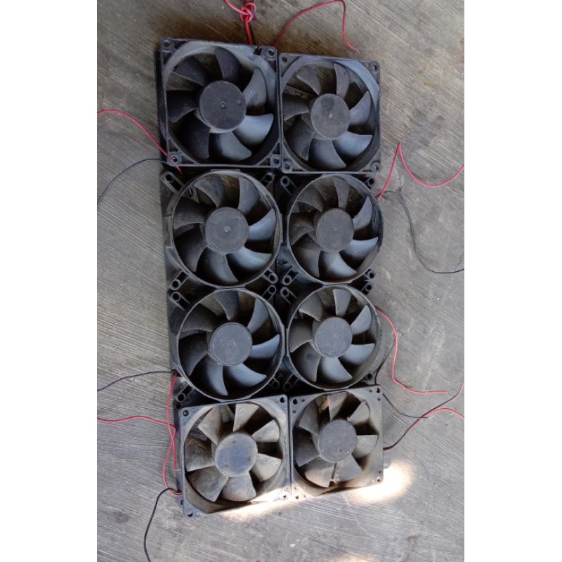 Fan DC 12 V Bekas PSU Diameter 8 x 8 Cm