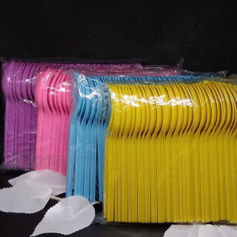 Sendok plastik Teh / sendok plastik kecil / sendok Es warna