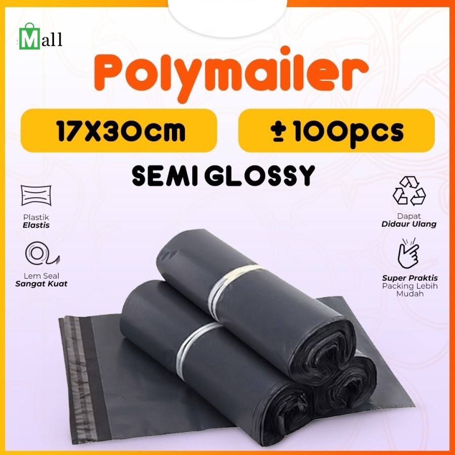 

PL17- Plastik Packing 17x30 Cm Kantong POLYMAILER Tebal Premium 100pcs