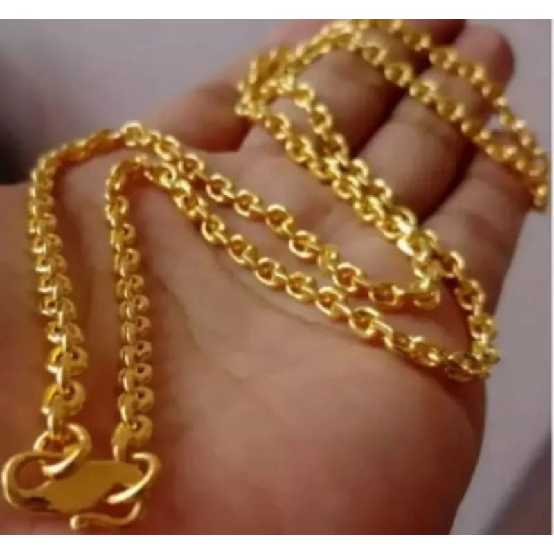 Kalung Nuri Medan Panjang 60Cm-75Cm Lapis Emas 24K Anti Karat