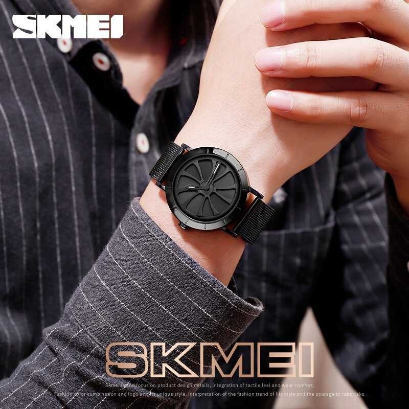 SKMEI Jam Tangan Analog Pria Strap Stainless Steel - 9204